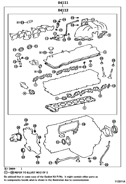 411166036 Gasket - Toyota Group - Cerol Auto