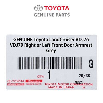 7421012110B3 OEM Toyota LandCruiser VDJ76 VDJ79 Right or Left Front Door Armrest Grey
