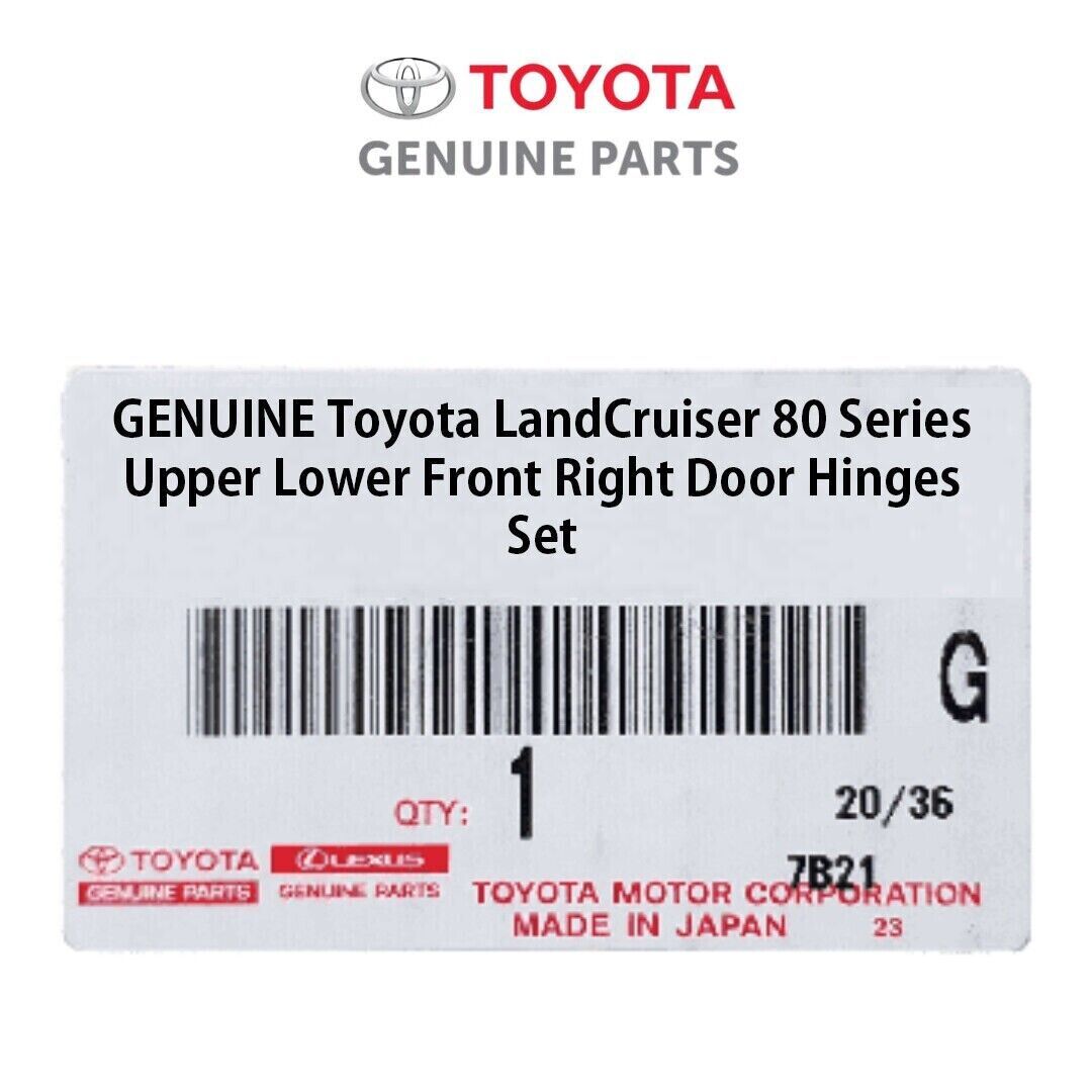 6871060030 OEM Toyota LandCruiser 80 Series Upper Lower Front Right Door Hinges Set